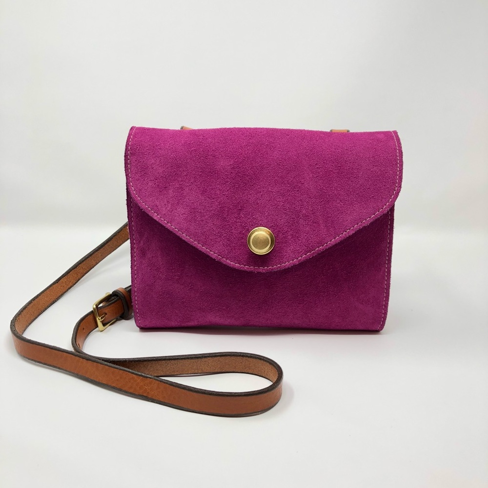 Suede crossbody bag